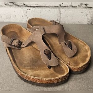 FarWest Women's Vernon Cork Toe Thong Sandals - Taupe